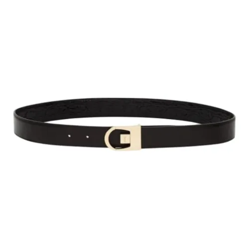 SAINT LAURENT Cow Leather Belts Women's Black 3CM