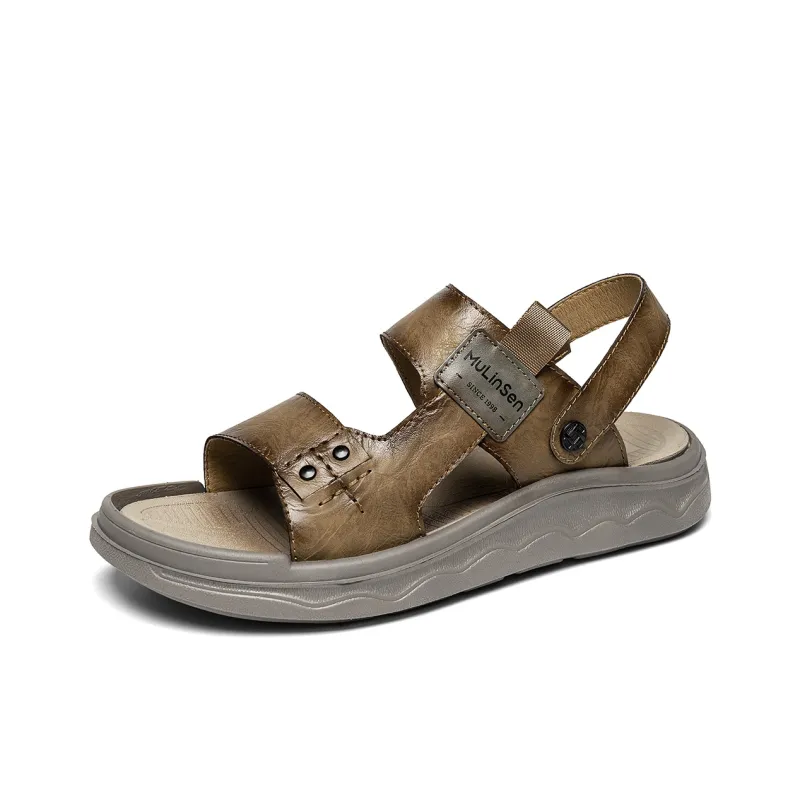 Mulinsen Beach Sandals Men Black/Khaki/Dark Brown-14