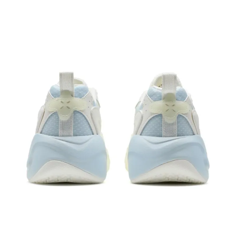XTEP Sports Life Collection Non slip Wear resistant Impact resistant Low Top Chunky Sneakers Women's White Blue-2