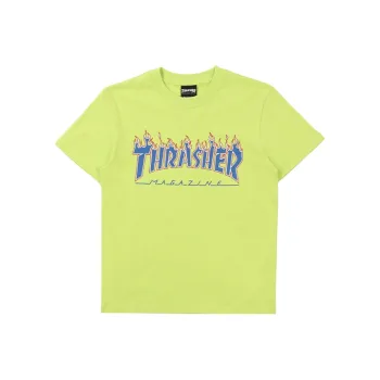 Thrasher Straight T-Shirt Japan Version Unisex Yellow