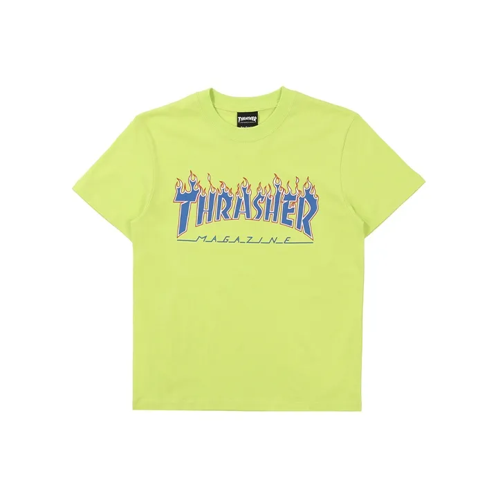 Thrasher Straight T-Shirt Japan Version Unisex Yellow-0