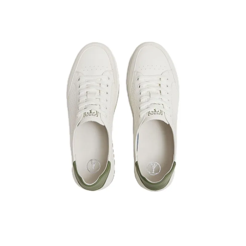 Tata Low Top Casual Shoes Men's White/Green-2