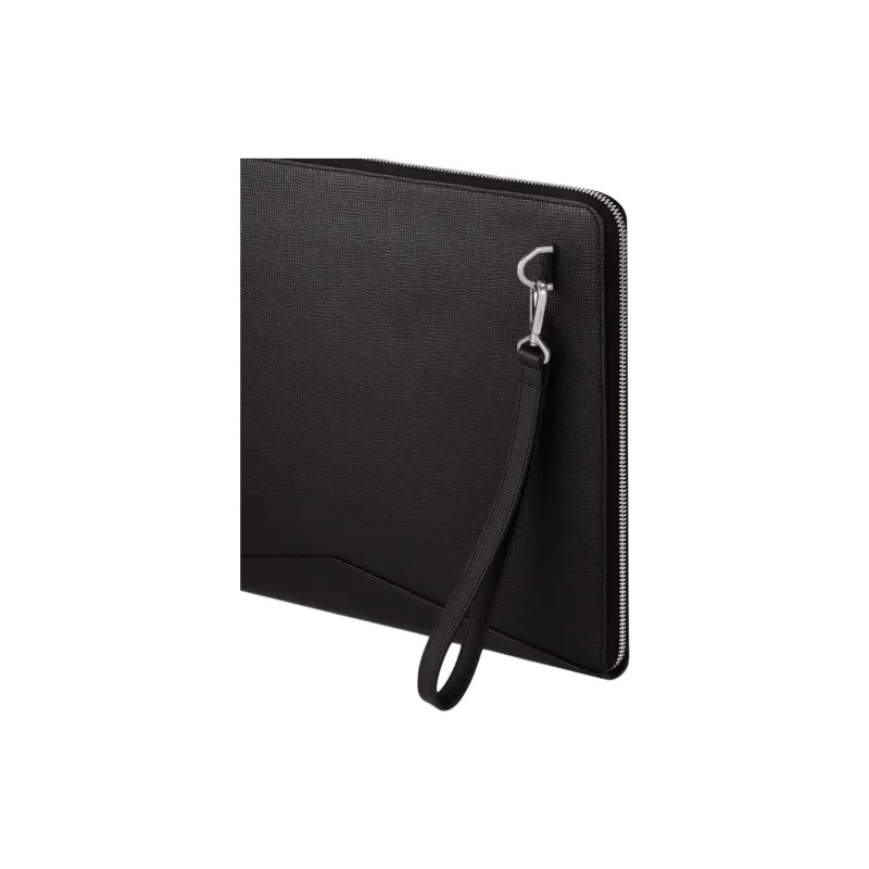 CARTIER Grain Calfskin Briefcase Men's Black-2
