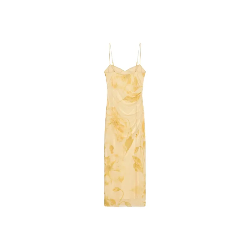 ZARA Slip Dresses Women's Yellow-1