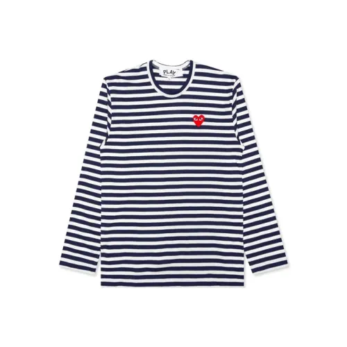 CDG Play T Shirt Men's Marine Blue White