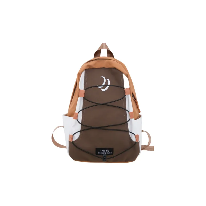 Travel Nylon Backpack Regular Unisex Black/Brown/Dark Blue/Light Blue-6