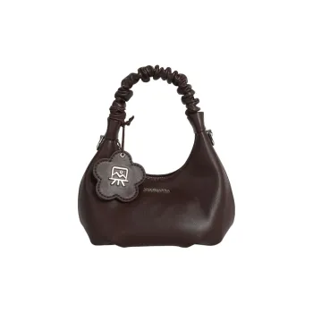 Kikawa Card PU Cloud Bag, Shoulder Bag, Crossbody Bag, Handbag Small Size Women's Brown