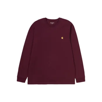 Carhartt WIP T Shirts Men Burgundy