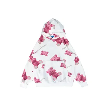 FRLMK Hooded Loose Fit Regular Sweatshirt Unisex White