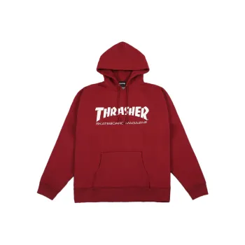 Thrasher Hooded Regular Sweatshirt Spring Summer Fall And Winter Japan Version Unisex Burgundy