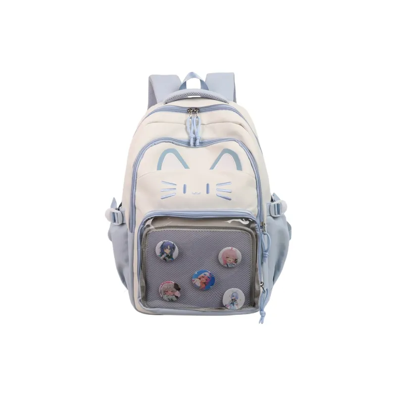 Deli Bear Nylon Backpack Regular Unisex Black/Pink/Light Green/Blue/Dark Green-15