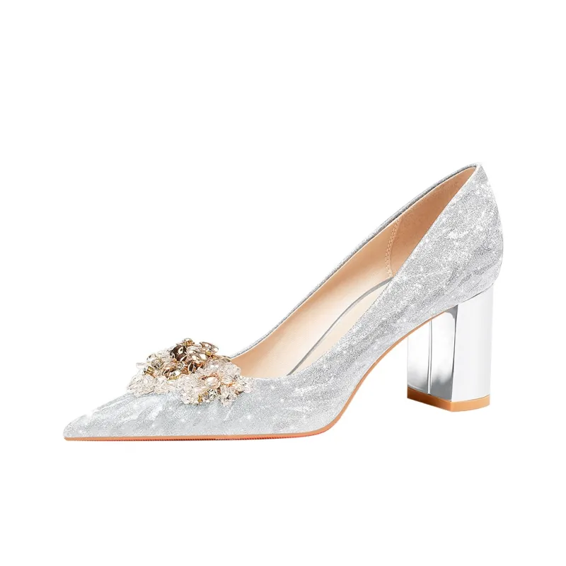 WEISHIBANGWEI Chunky Heel High Heels Women's-7