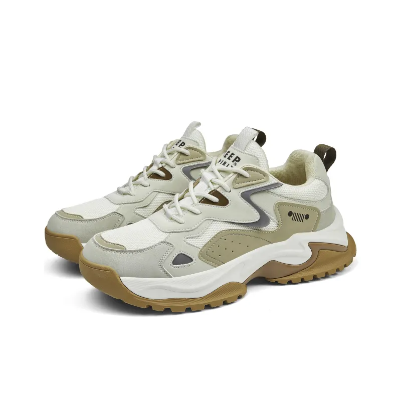 JEEP SPIRIT Chunky Sneakers Men Low Top Shuffleboard White-1
