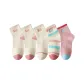 [5 Pack]100% cotton Boneless Anti-Pilling-2 Pack Pink+Pure White Stripe+Tricolor Stripe+Blue Cap