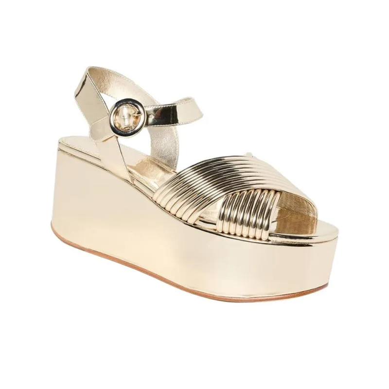 TORY BURCH BOMBÉ Strap Sandals 7.5cm Women's Gold-1