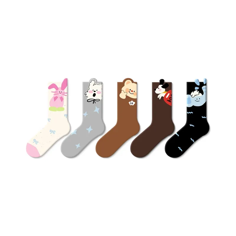 JKN Mid Calf Socks Women's 5 Pack-25
