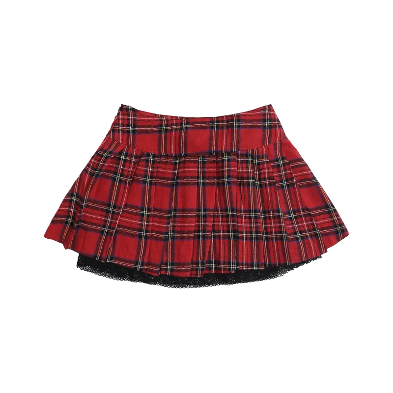 JASONWOOD Casual Short Skirts Women's Red-1