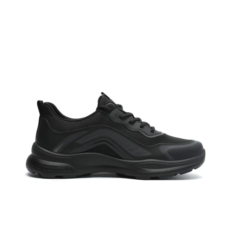 Mulinsen Travel Shoes Durable Lightweight And Breathable Low Top Casual Shoes Men's Black-2