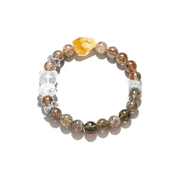Jodie&Kevin Natural White Crystal Bracelets Unisex