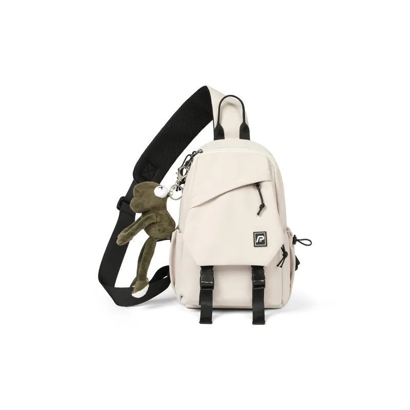 PT'SON Fabric One Shoulder Crossbody Bag, Sling Bag Regular Unisex White-1