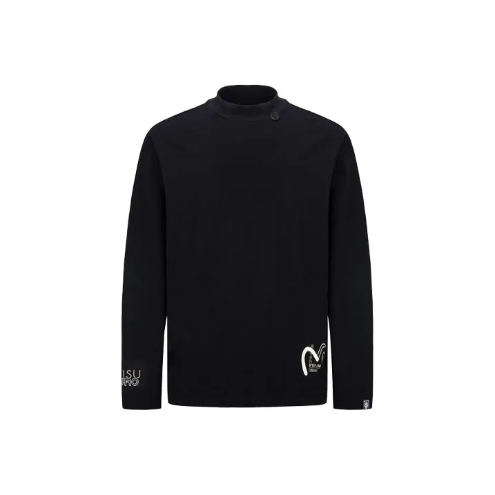 EVISU Long Sleeved T Shirt Men's Black-0