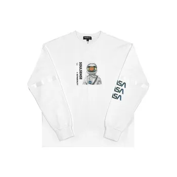 SoulSense Nasa Astroreality Crew Neck Loose Fit Regular Sweatshirt Unisex Ivory White