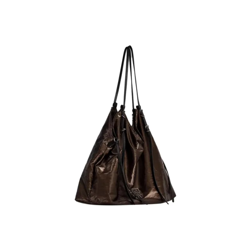 Kikawa Card Fabric Tote Bag, Shopping Bag, Shoulder Bag Medium Size Women's Gold-1