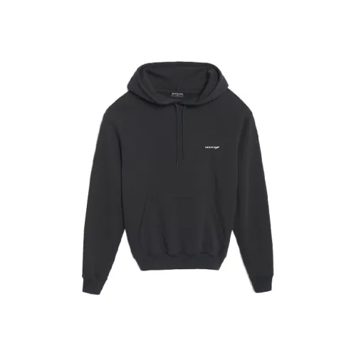Balenciaga Small Contrast Logo Print Hoodie