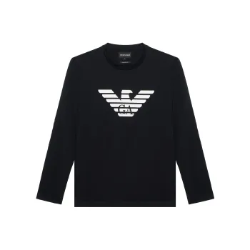 EMPORIO ARMANI Pima jersey Jumper With Printed Logo