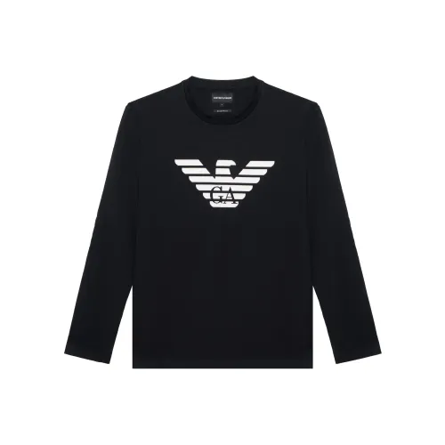 EMPORIO ARMANI Pima jersey Jumper With Printed Logo