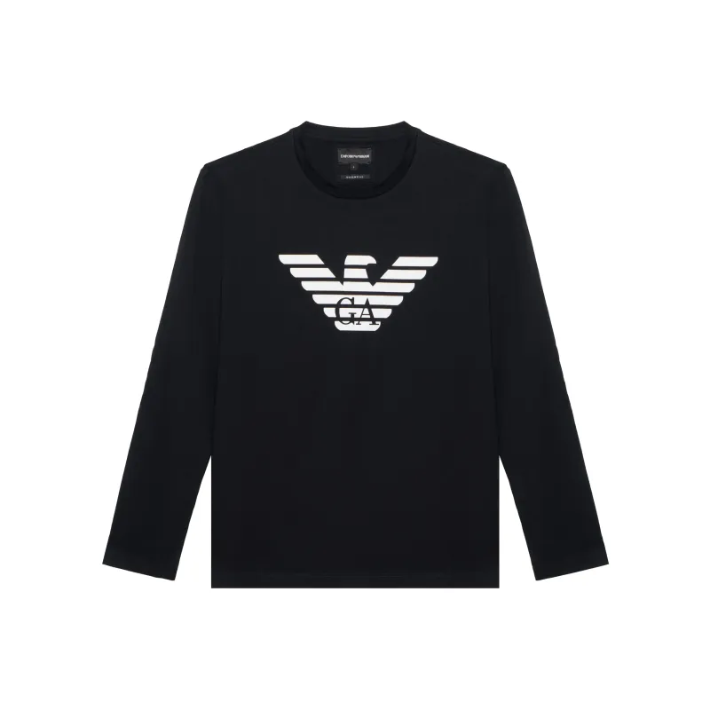 EMPORIO ARMANI Chest logo Long sleeve T shirt-0