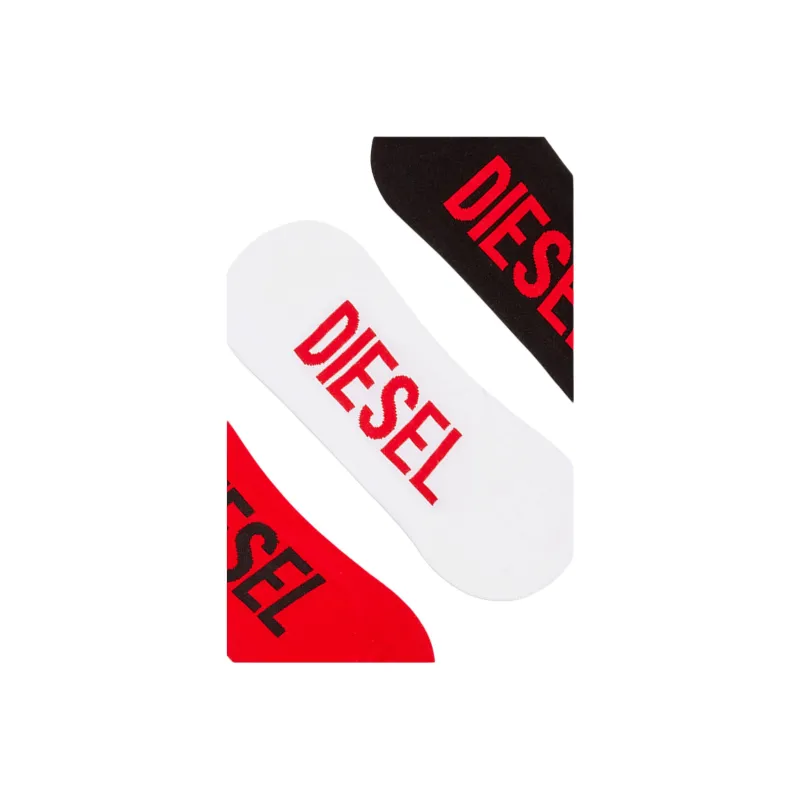 DIESEL No Show Socks Unisex 3 Pack Mixed Color-1