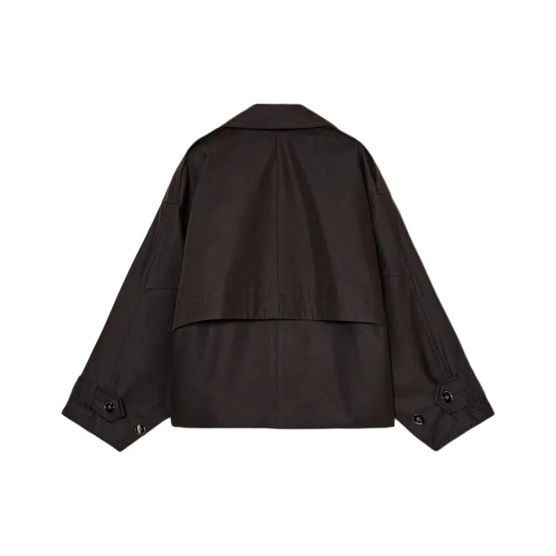ZARA ZW Series Trench Coat Women's Chocolate-1