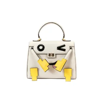 BILING Pu One Shoulder Portable Crossbody Handbag Women's Ecru