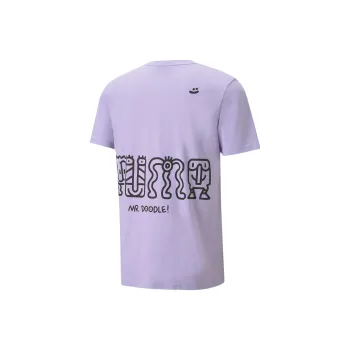PUMA x MR DOODLE T Shirt Men's Rose Purple
