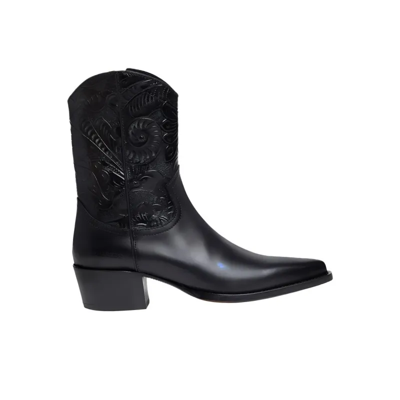 DSQUARED 2 Embossed Cowboy Boots-1