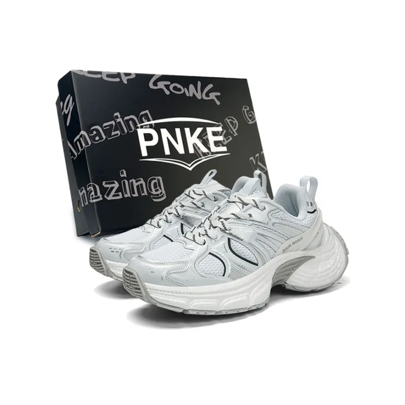 PNKE Slip Resistant, Abrasion Resistant, Breathable, Lightweight, Height Increasing Low Top Chunky Sneakers Unisex-1
