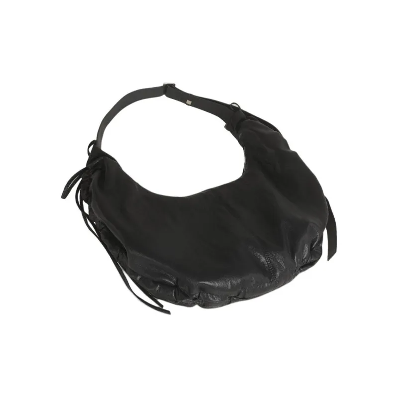 Kikawa Card Synthetic Leather Handbag, Shoulder Bag Medium Size Women's Black-5