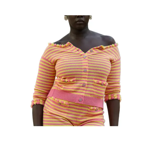 CHANEL 25S Spring Summer Collection Sweater Women's Pink Yellow