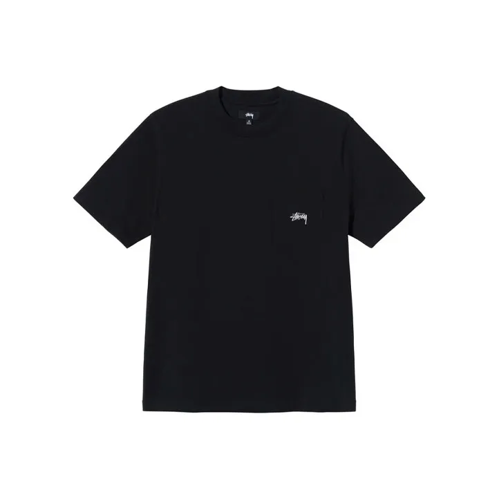Stussy Stock Logo Pocket Crew Tee-2