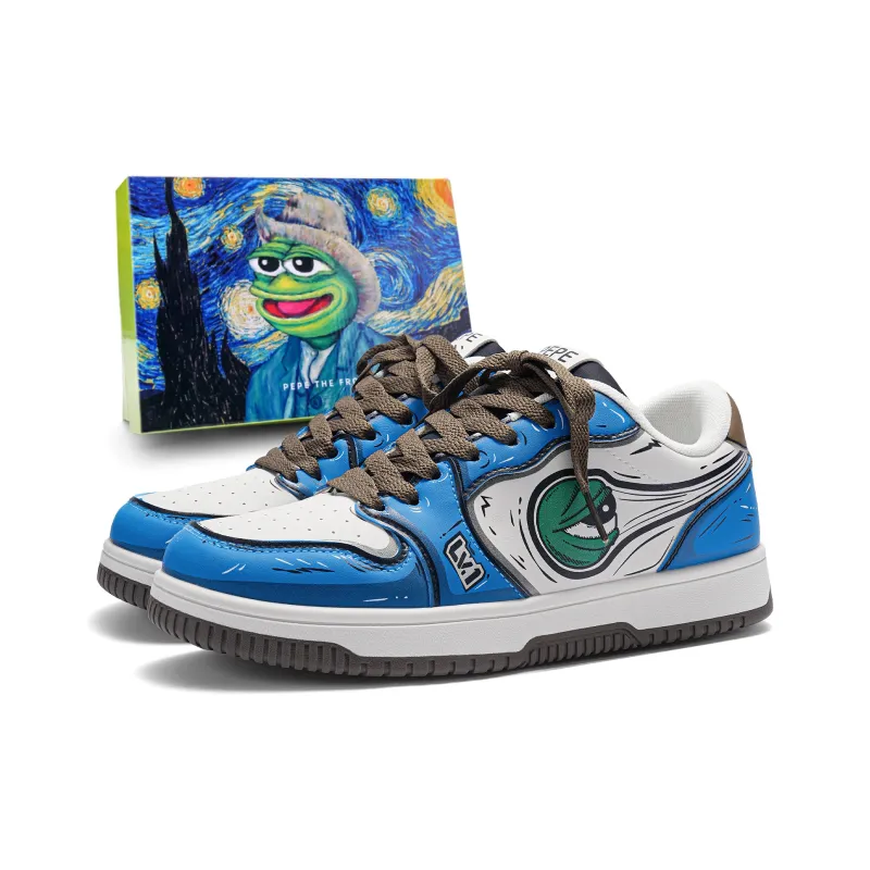 Pepe The Frog Cushioned Wear-Resistant Breathable Low-Top Skateboard Shoes Unisex-21