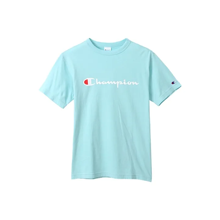 Champion T Shirt Unisex Lake Blue Japan Version-0