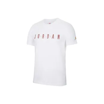JORDAN T Shirts Men White/Metal Gold