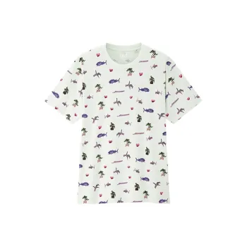 UNIQLO Straight T Shirt Unisex Light Green