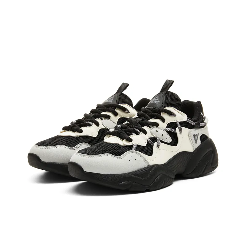 PEAK Fun To Play Low Top Casual Shoes Women's Beige Black Silver-2