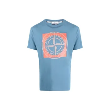 STONE ISLAND T Shirts Men Blue