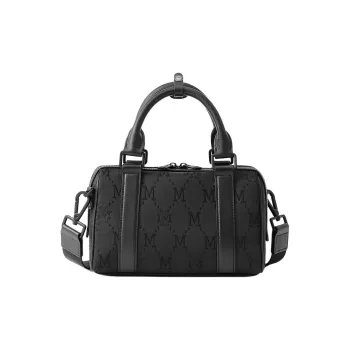 FION Mountain And Sea Journey Series Fabric Handbag Men's Black
