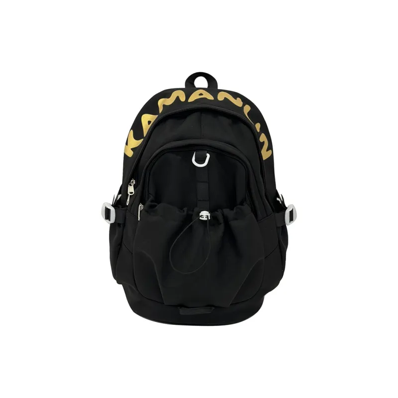 URBAN FOREST Nylon Backpack Unisex Yellow/Blue/Pink/Black/White-5