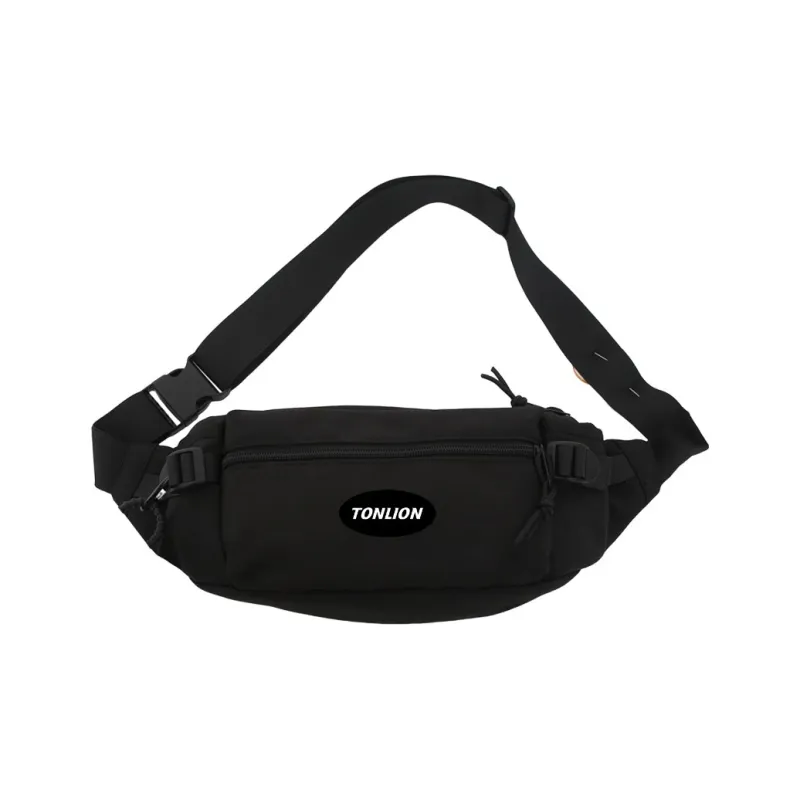 Tonlion Nylon Fabric Sling Bag, Fanny Pack Regular Unisex White/Black-3