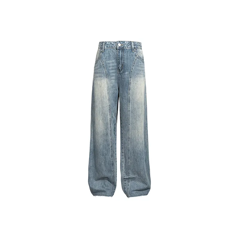 PAINT STAIN Trendy Essential Jeans Unisex Blue Shades Single Item-7